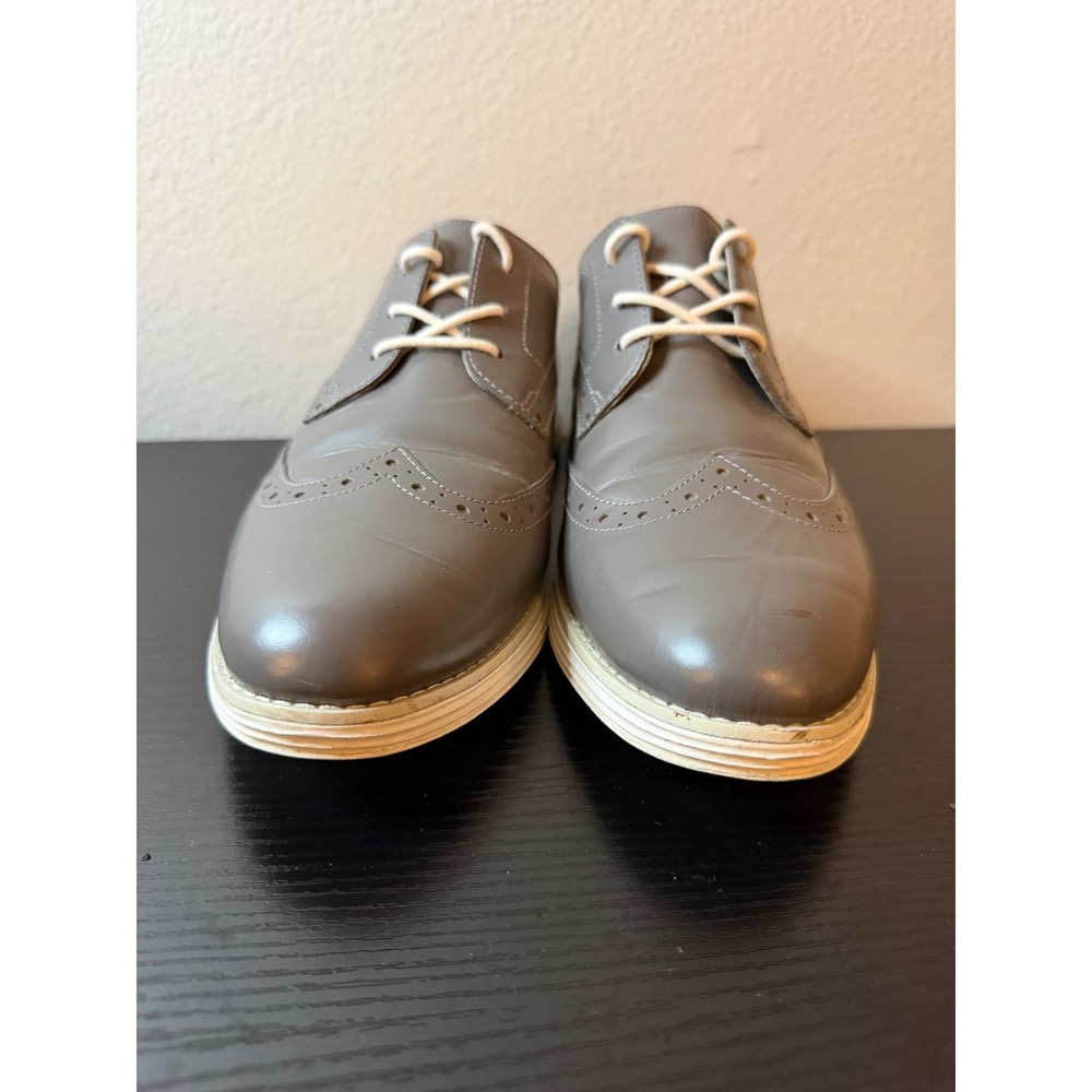 Cole Haan Grand.OS Womens Grey Leather Wingtip Oxford Shoes W05434 Size 11B - Picture 2 of 9